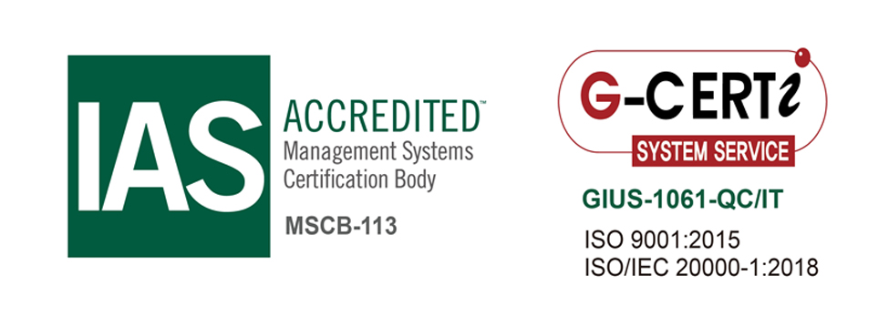 ISO 9001:2015 & <br/>  ISO/IEC 20000-1:2018 Logo